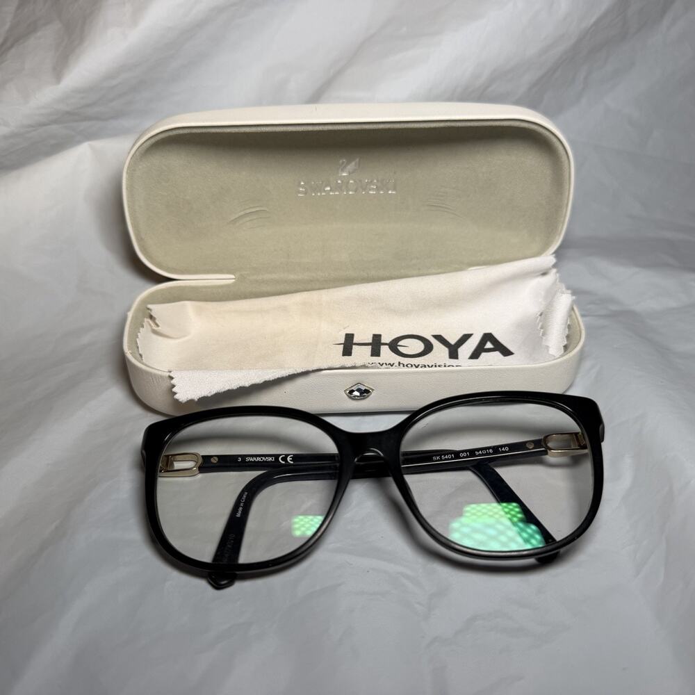 SWAROVSKI EYEWEAR SK 5401 001 GLOSSY BLACK EYEGLASSES READ DESCRIPTION